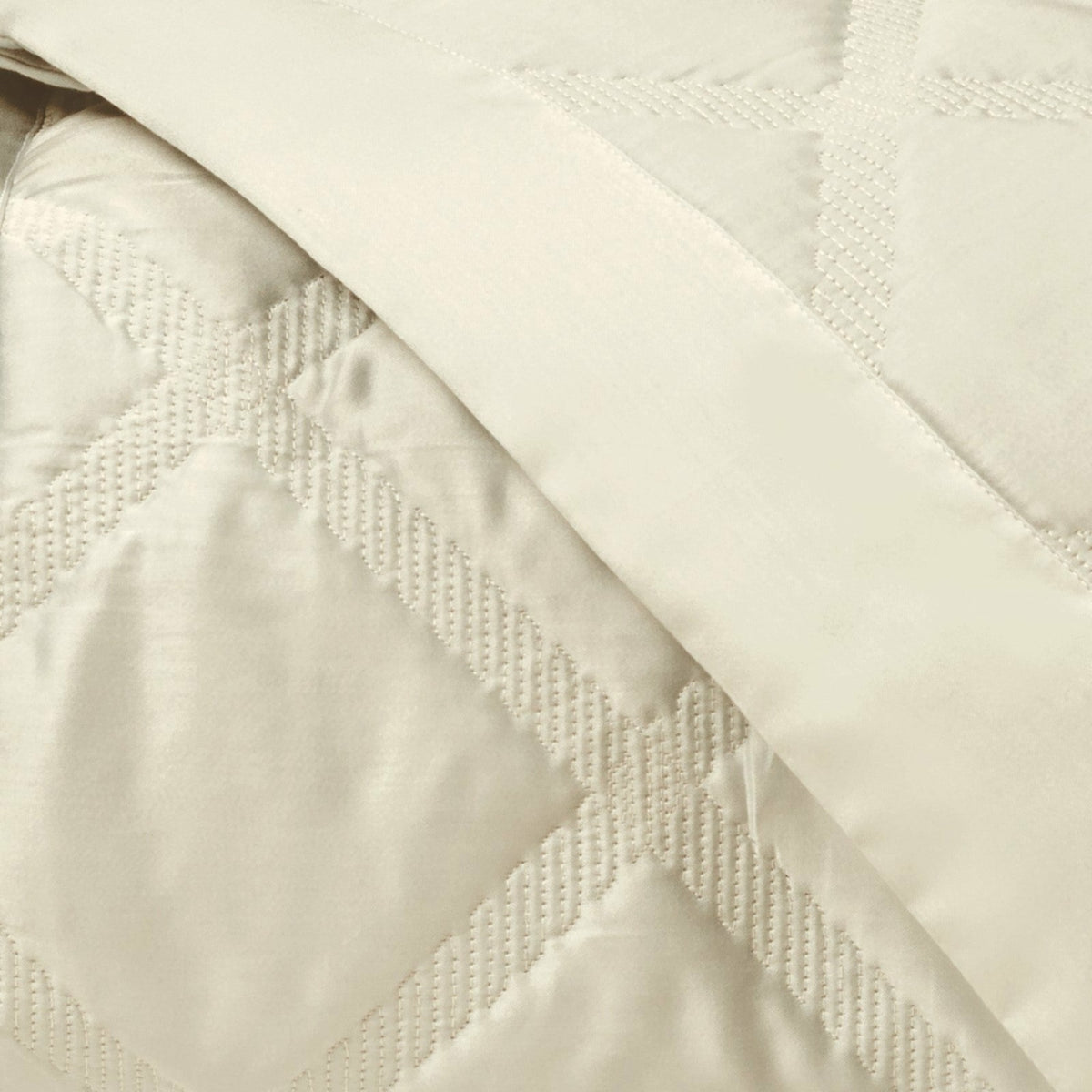 Home Treasures Luciana Quilted Bedding Swatch Ivory Fine Linens