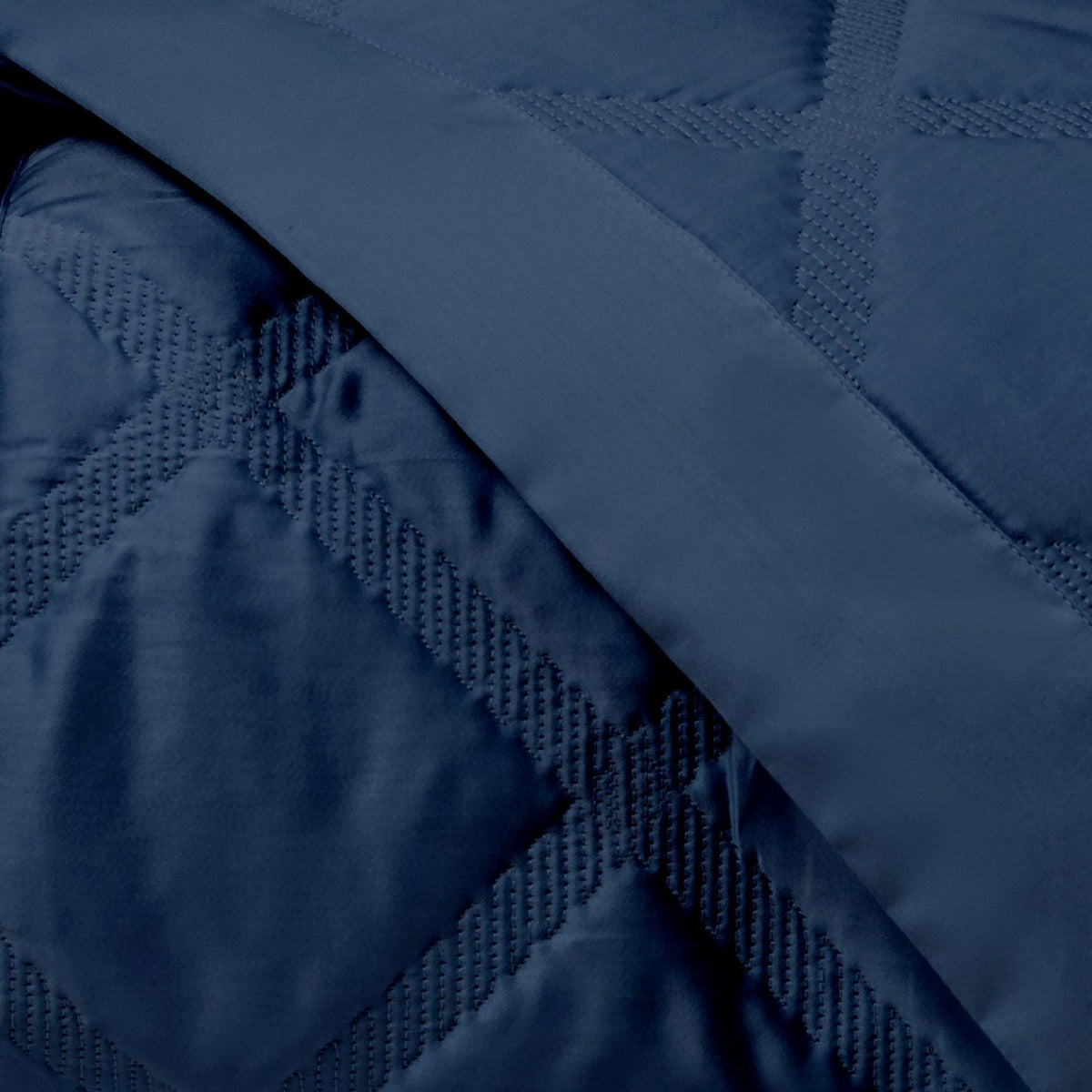 Home Treasures Luciana Quilted Bedding Swatch Navy Blue Fine Linens