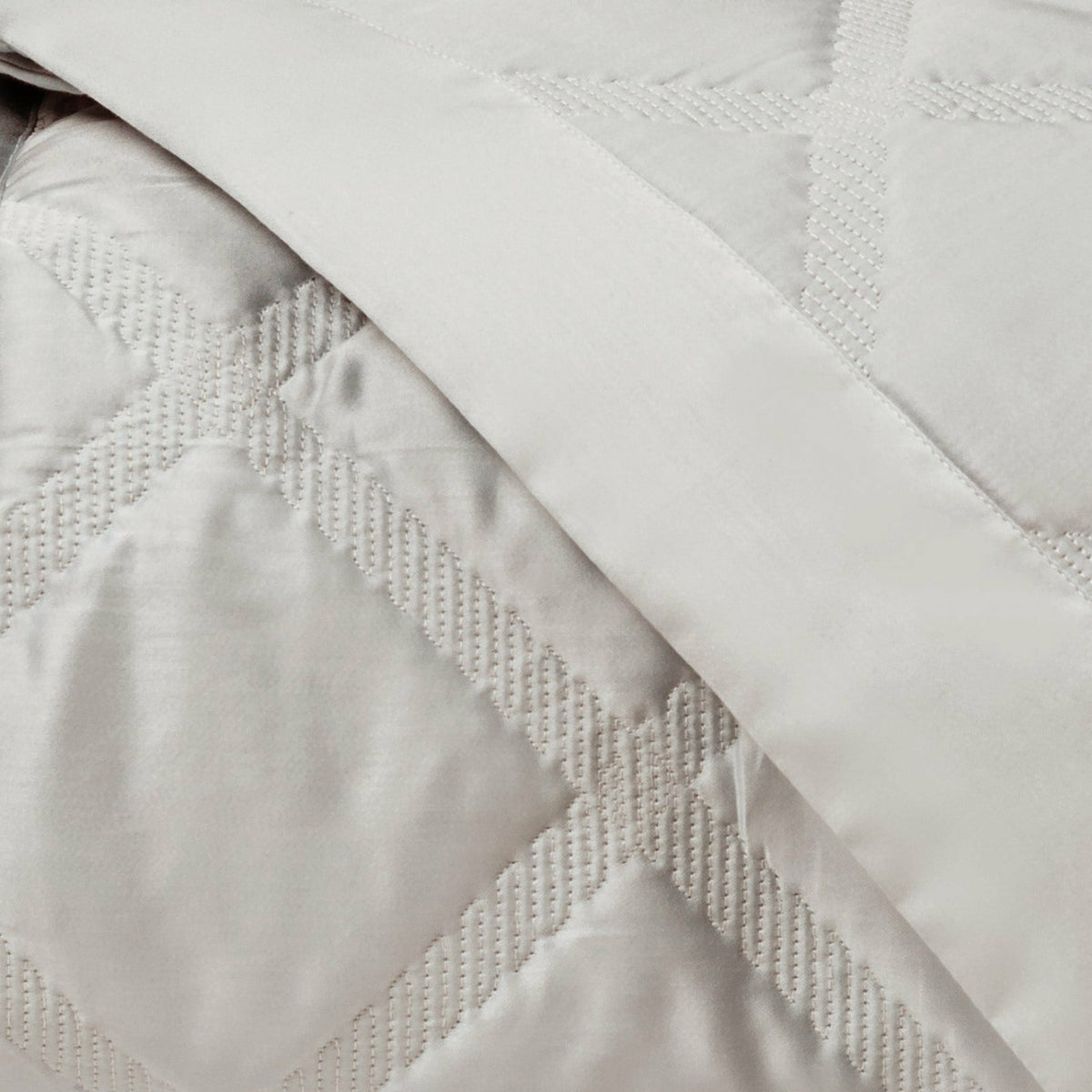 Home Treasures Luciana Quilted Bedding Swatch Oyster Fine Linens