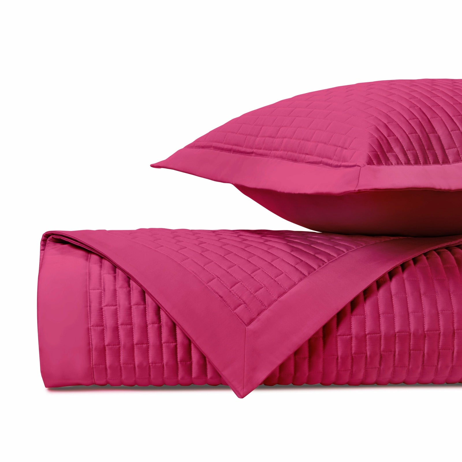 Home Treasures Mason Quilted Bedding Bright Pink Fine Linens