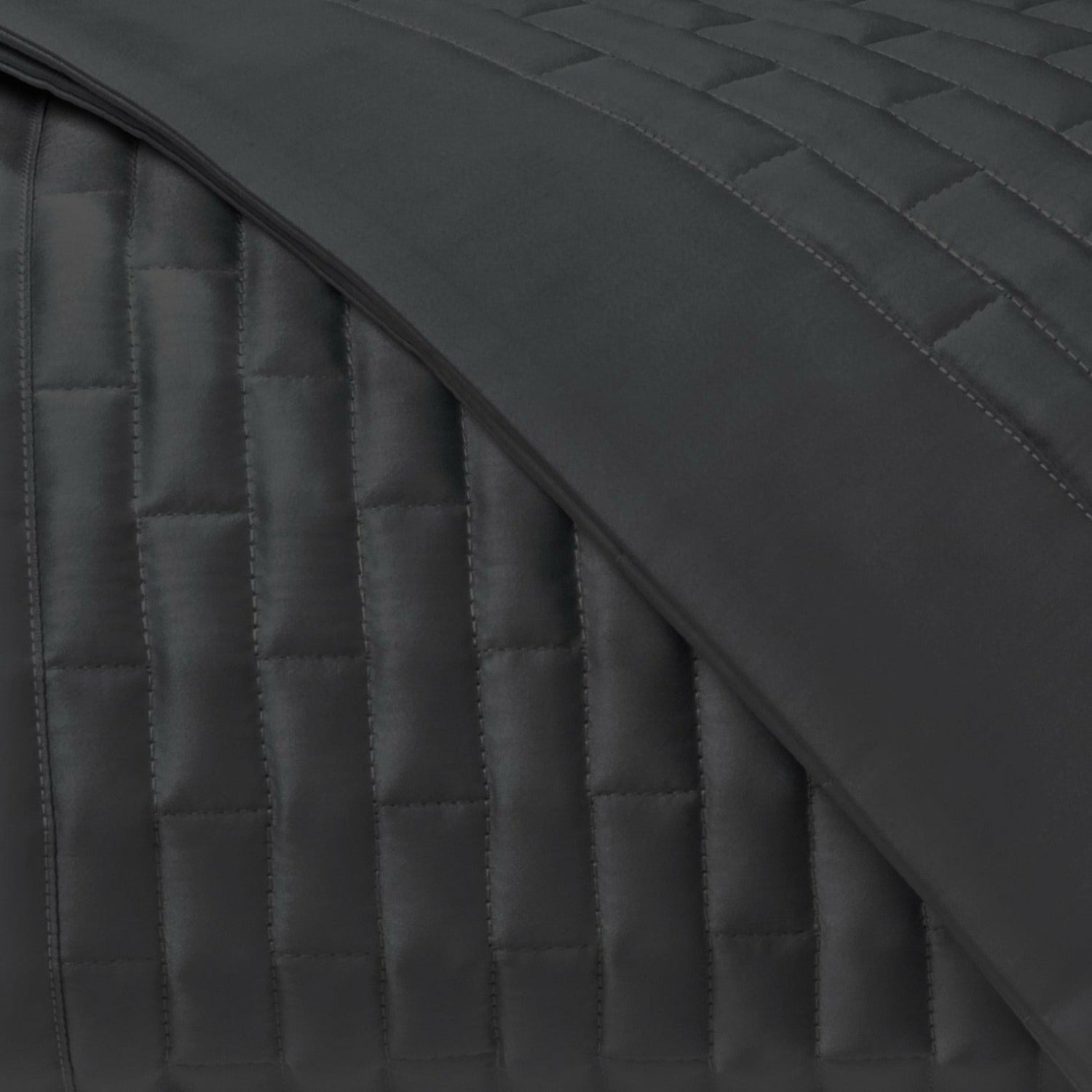 Home Treasures Mason Quilted Bedding Black Fine Linens