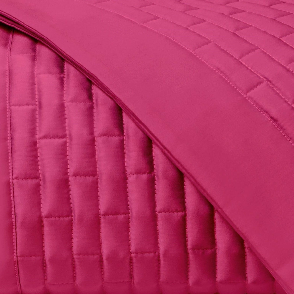 Home Treasures Mason Quilted Bedding Swatch Bright Pink Fine Linens