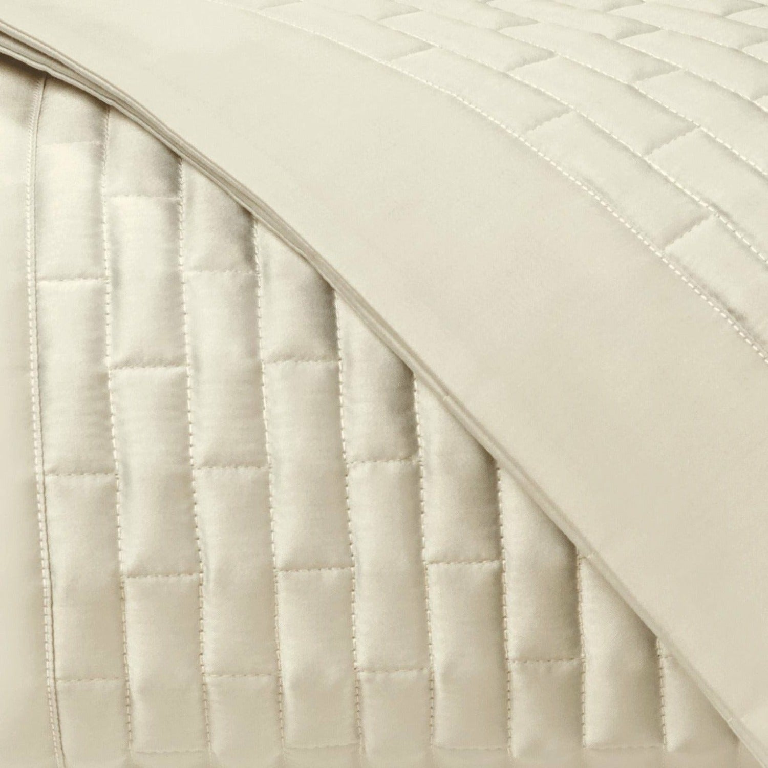 Home Treasures Mason Quilted Bedding Ivory Fine Linens