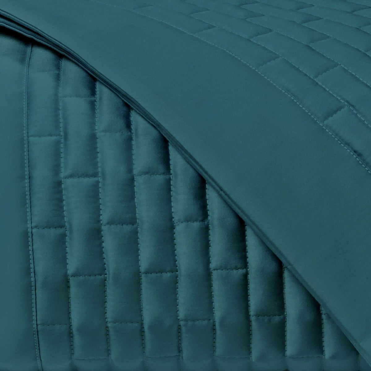 Home Treasures Mason Quilted Bedding Swatch Teal Fine Linens