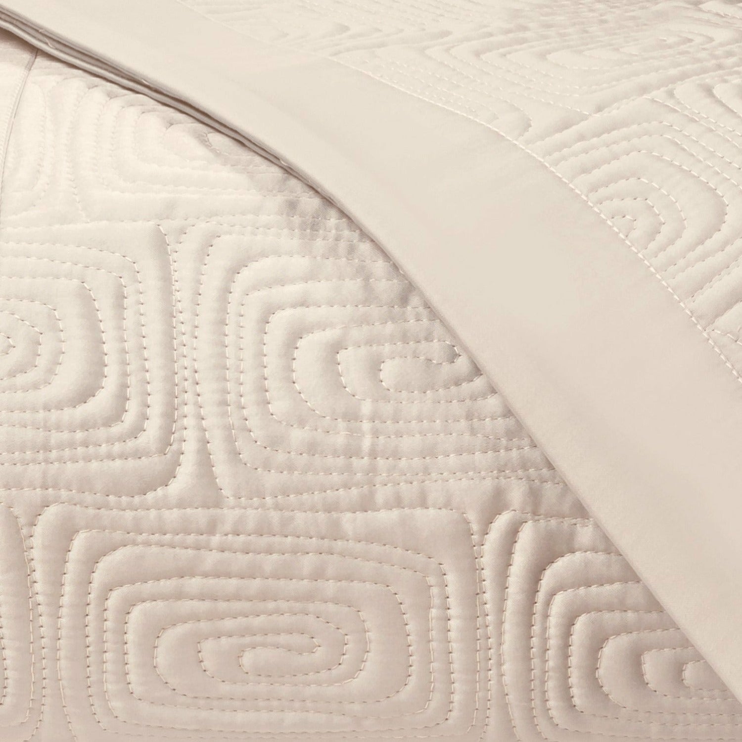 Home Treasures Maze Quilted Bedding Ecru Fine Linens