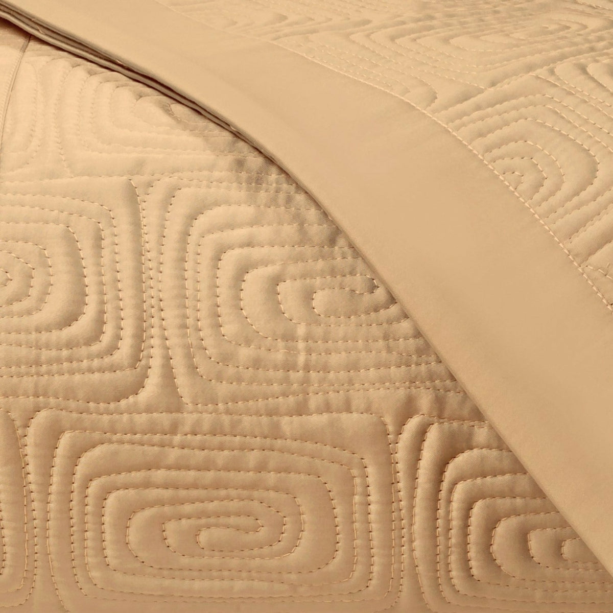 Home Treasures Maze Quilted Bedding Swatch Gold Fine Linens