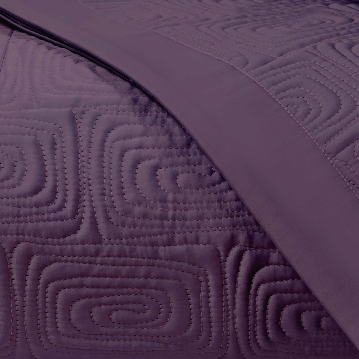 Home Treasures Maze Quilted Bedding Swatch Purple Fine Linens