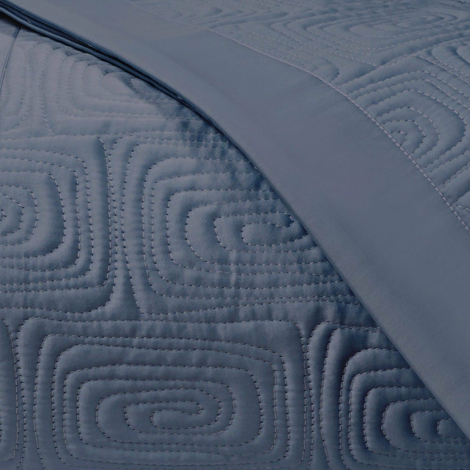 Home Treasures Maze Quilted Bedding Stone Blue Fine Linens