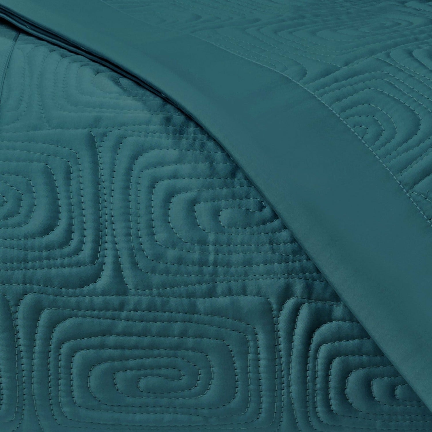 Home Treasures Maze Quilted Bedding Teal Fine Linens