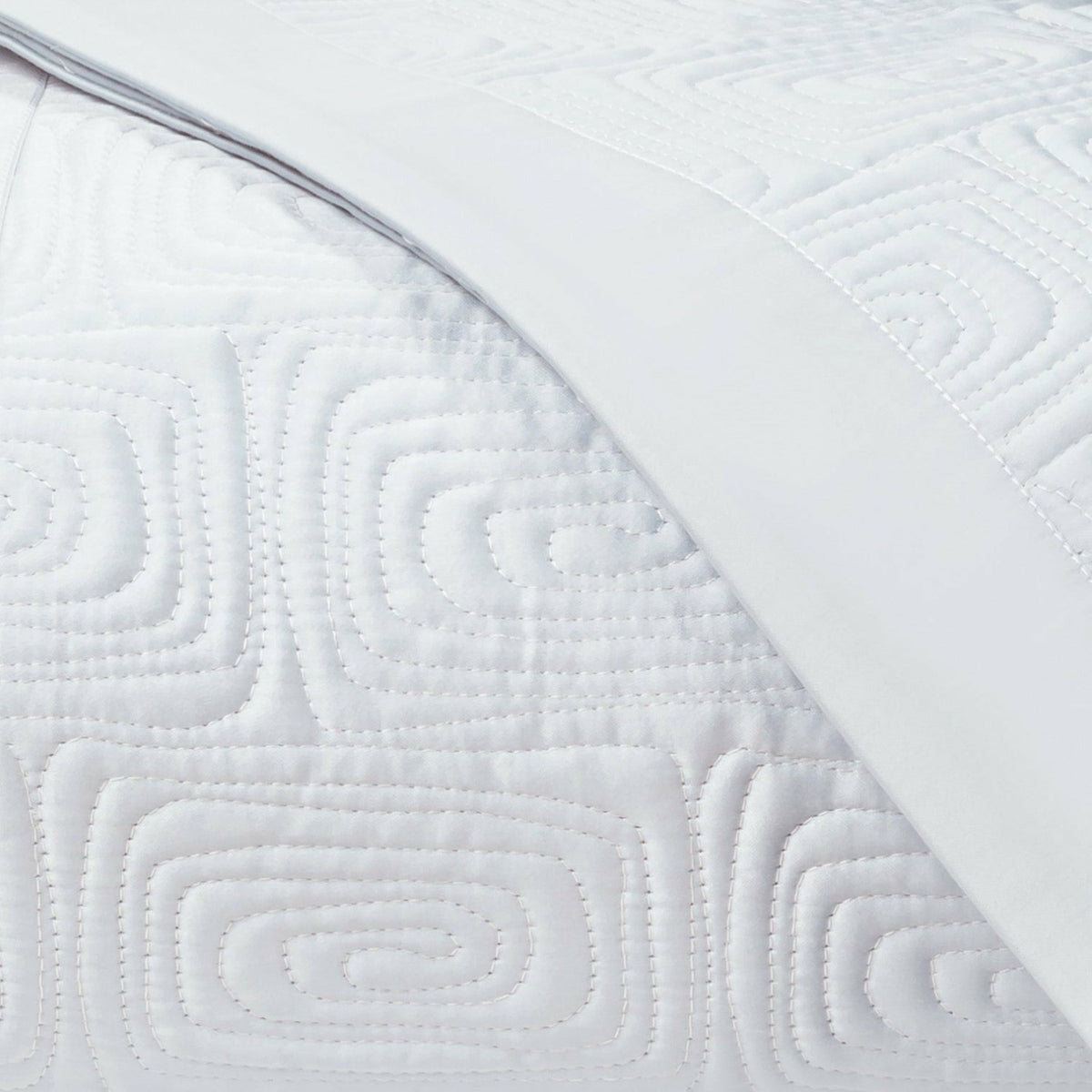 Home Treasures Maze Quilted Bedding Swatch White Fine Linens