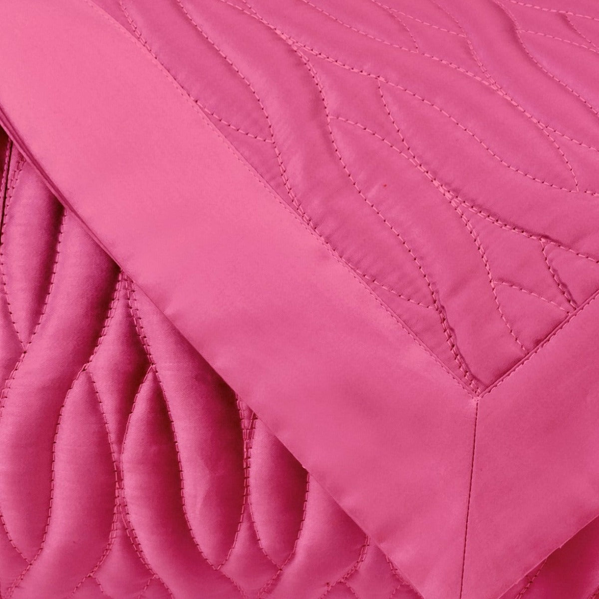 Home Treasures Napa Quilted Bedding Swatch Bright Pink Fine Linens