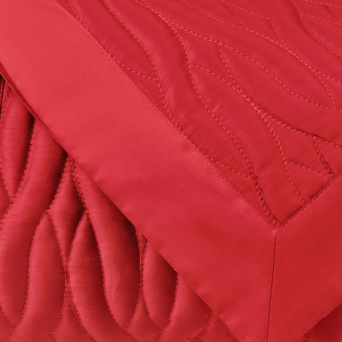 Home Treasures Napa Quilted Bedding Swatch Bright Red Fine Linens