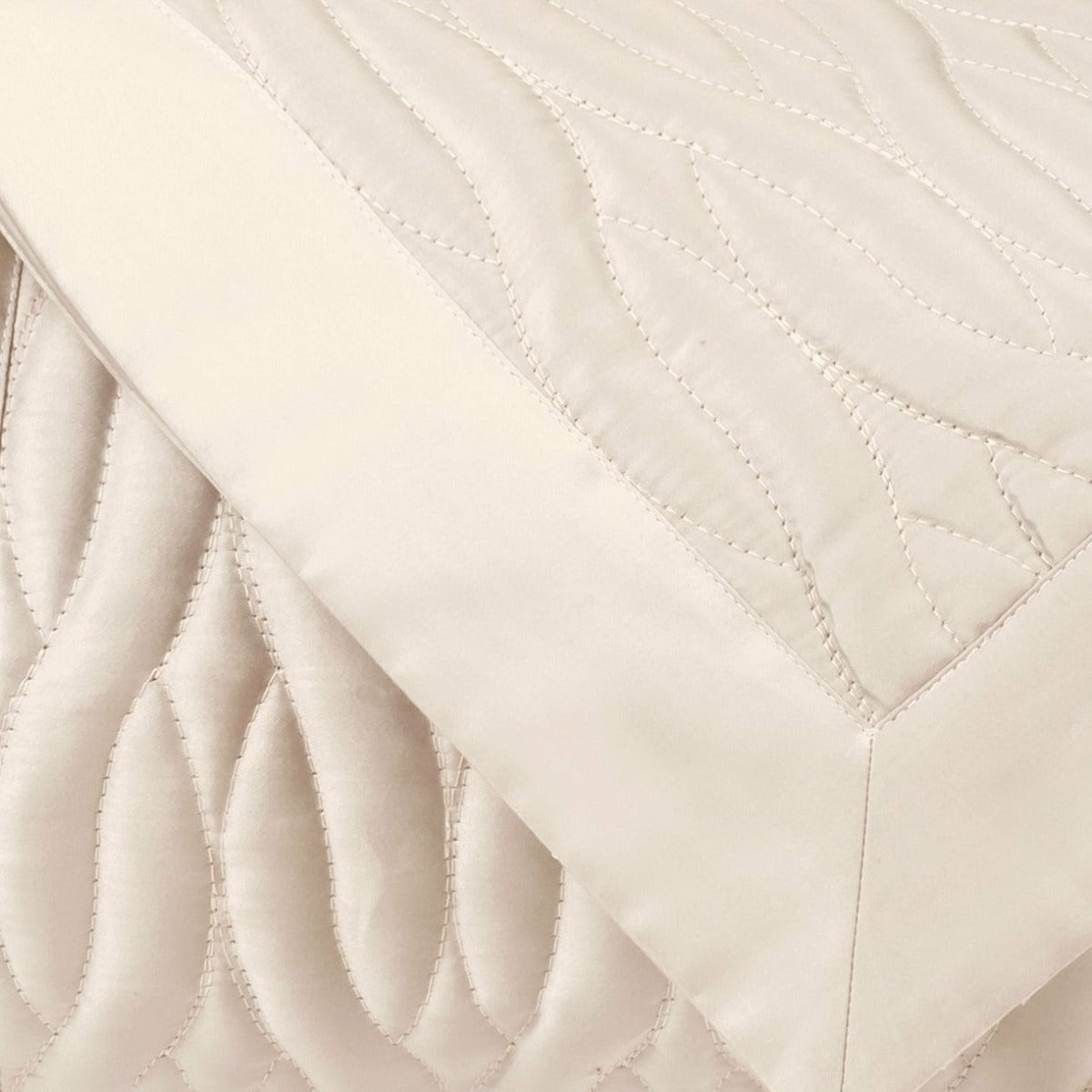 Home Treasures Napa Quilted Bedding Swatch Ecru Fine Linens