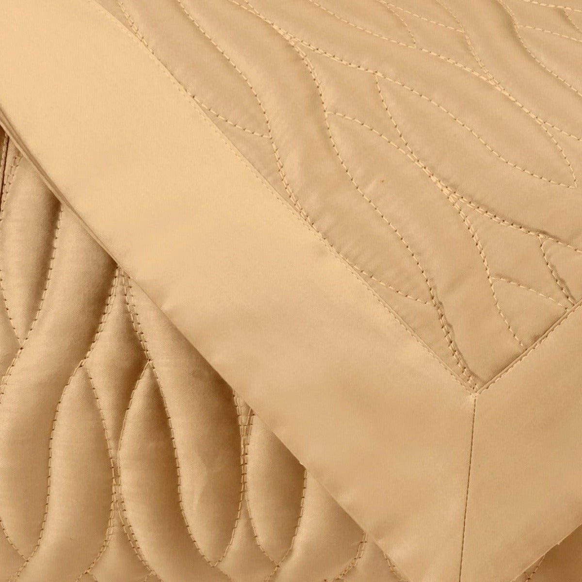Home Treasures Napa Quilted Bedding Swatch Gold Fine Linens