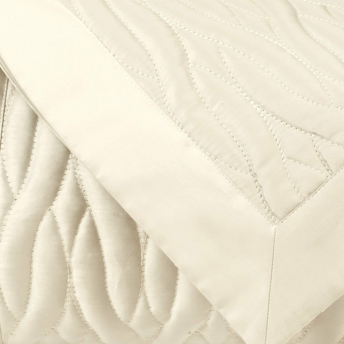 Home Treasures Napa Quilted Bedding Swatch Ivory Fine Linens