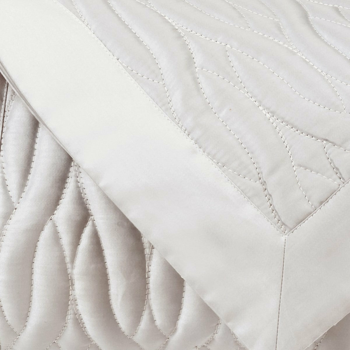 Home Treasures Napa Quilted Bedding Swatch Oyster Fine Linens