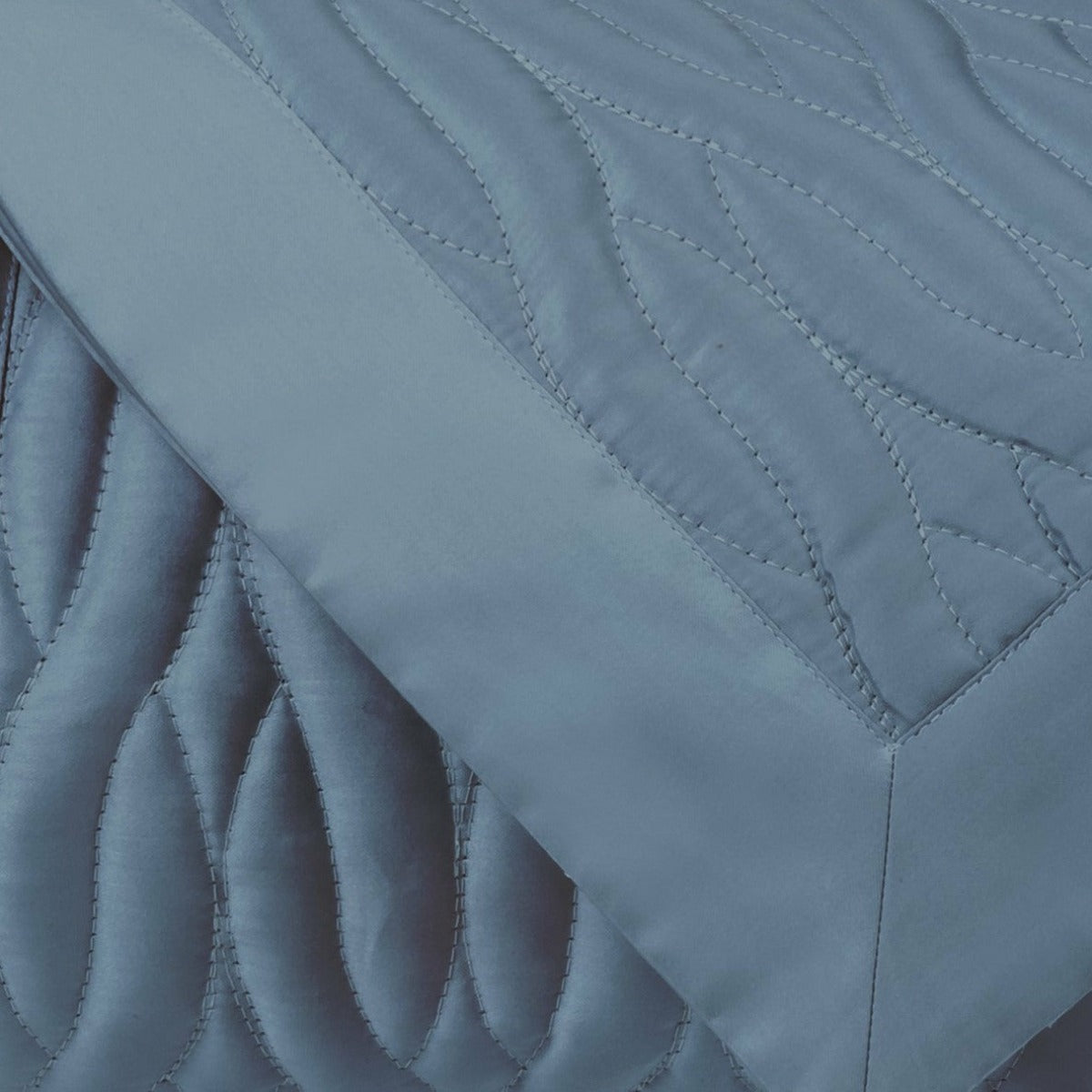 Home Treasures Napa Quilted Bedding Slate Blue Fine Linens