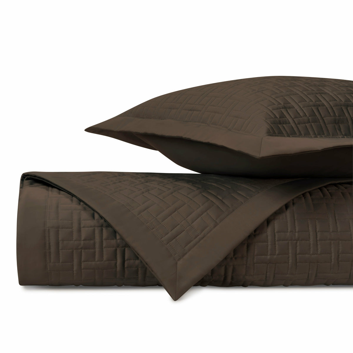 Home Treasures Parquet Quilted Bedding Chocolate Fine Linens