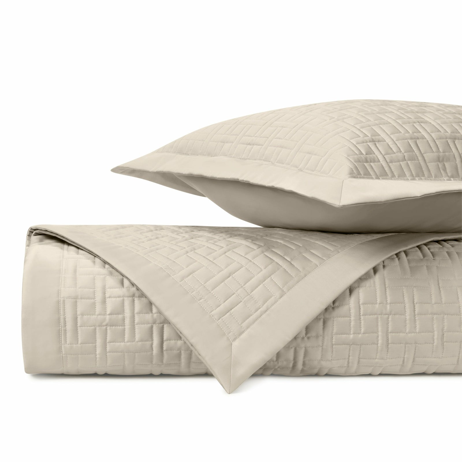 Home Treasures Parquet Quilted Bedding Khaki Fine Linens