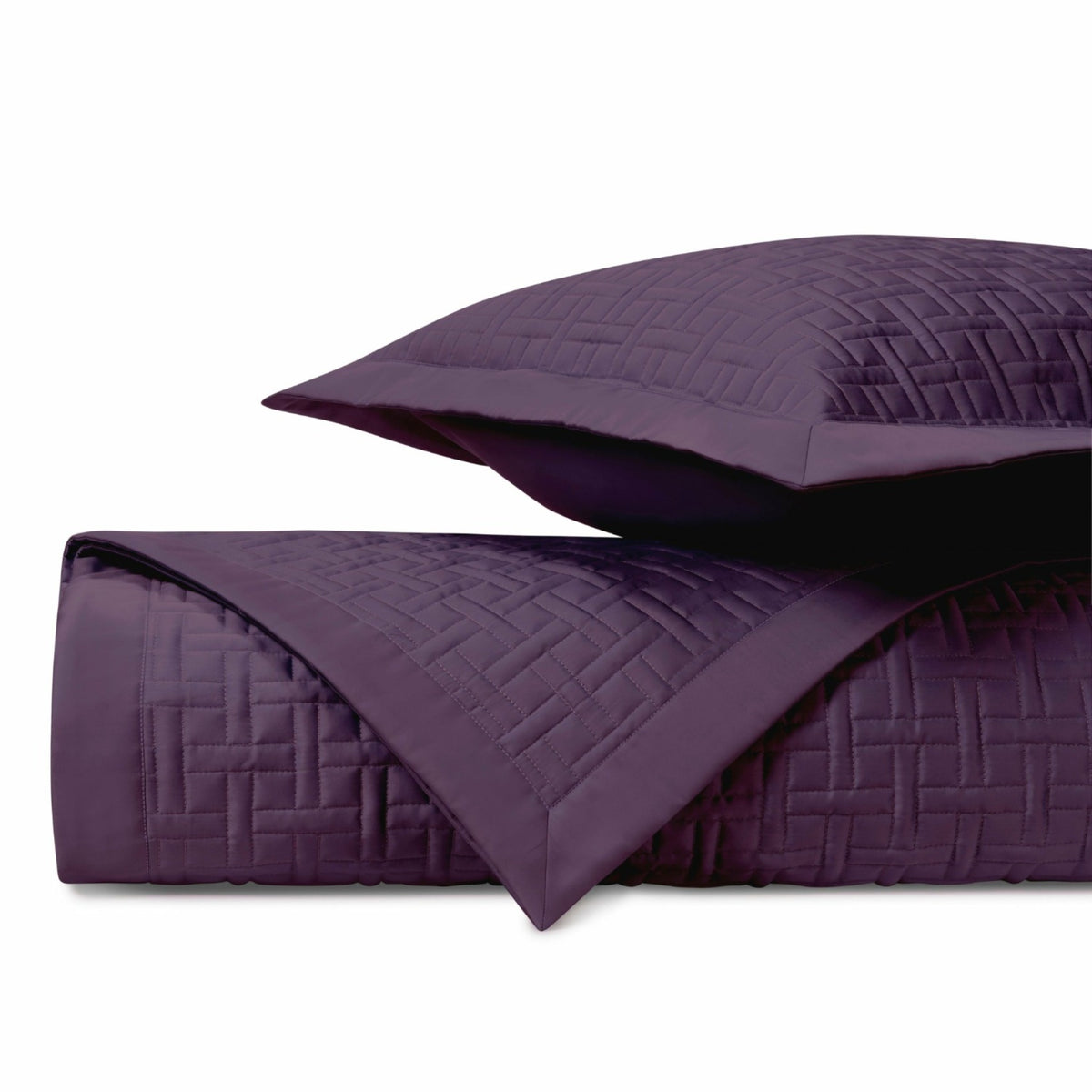 Home Treasures Parquet Quilted Bedding Purple Fine Linens