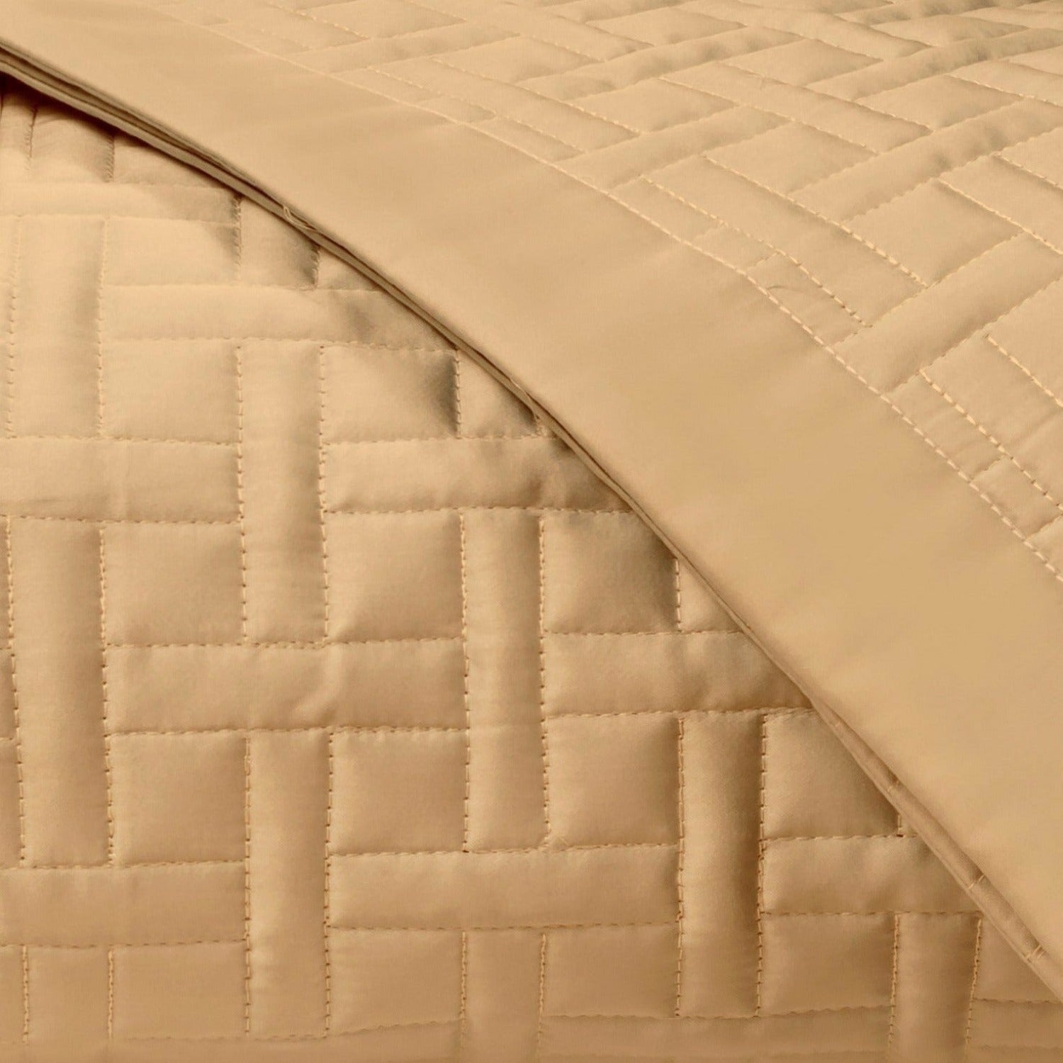 Home Treasures Parquet Quilted Bedding Gold Fine Linens