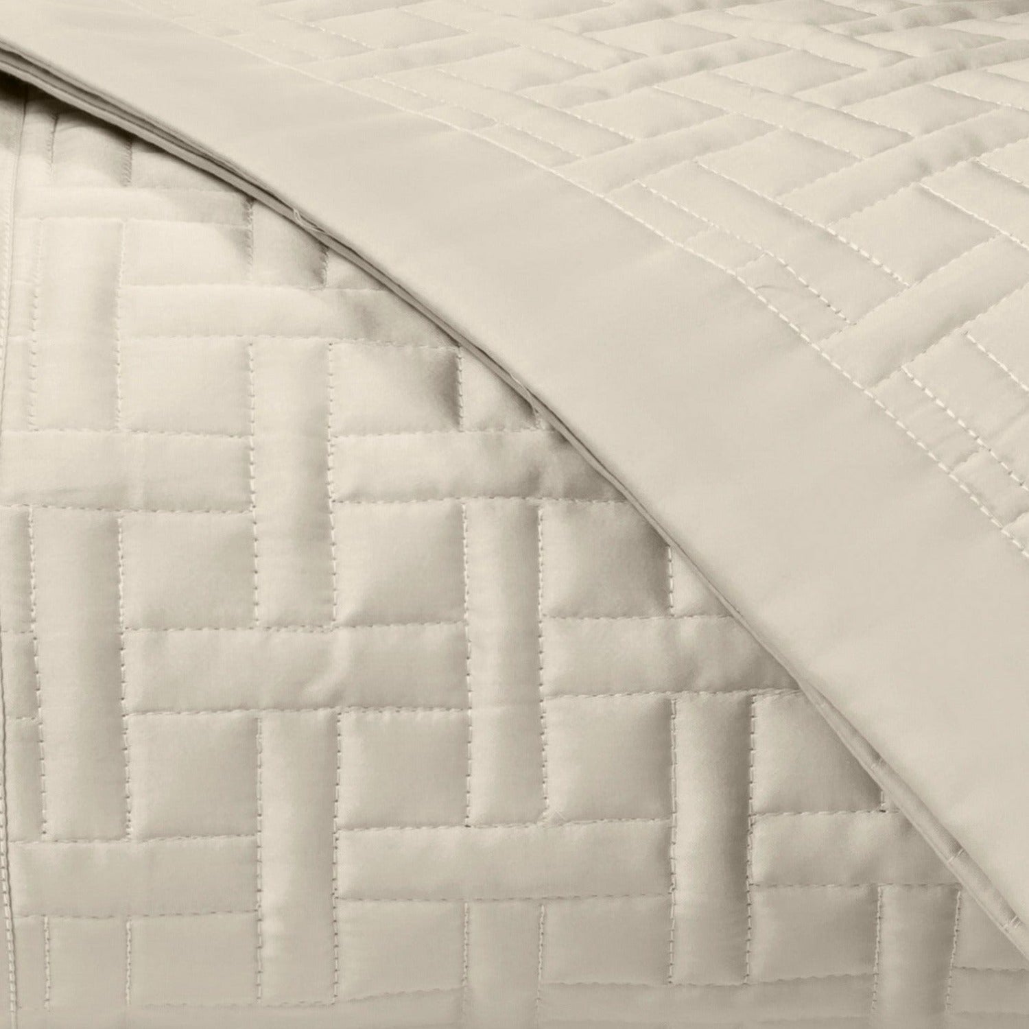 Home Treasures Parquet Quilted Bedding Khaki Fine Linens