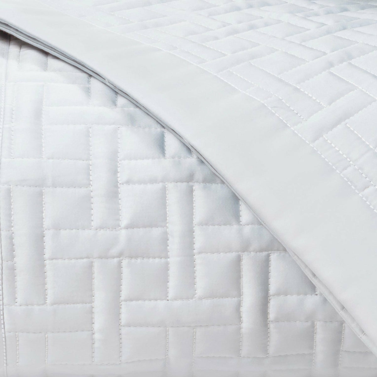 Home Treasures Parquet Quilted Bedding Swatch White Fine Linens