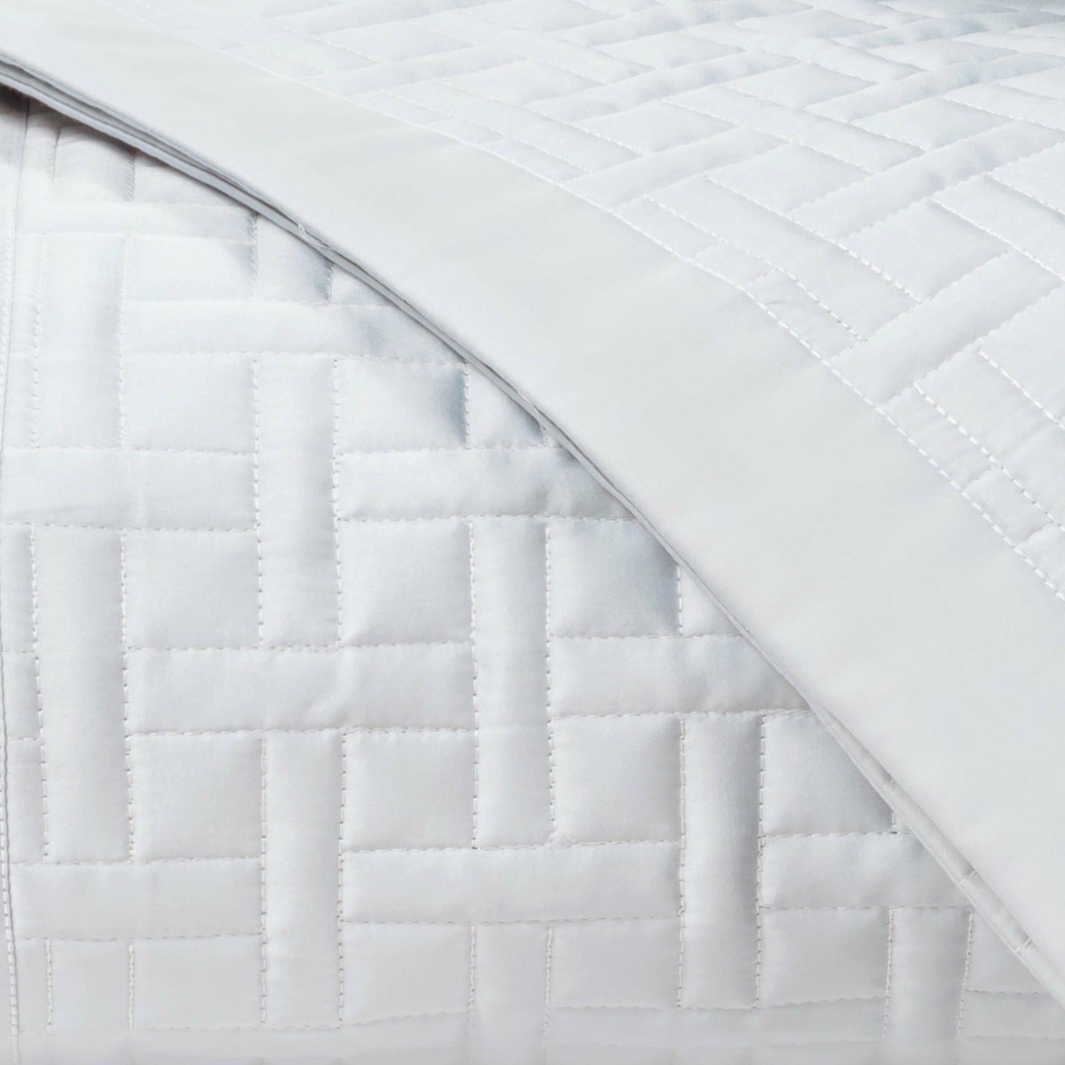Home Treasures Parquet Quilted Bedding White Fine Linens