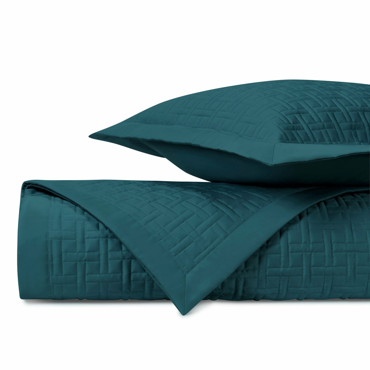 Home Treasures Parquet Quilted Bedding Teal Fine Linens