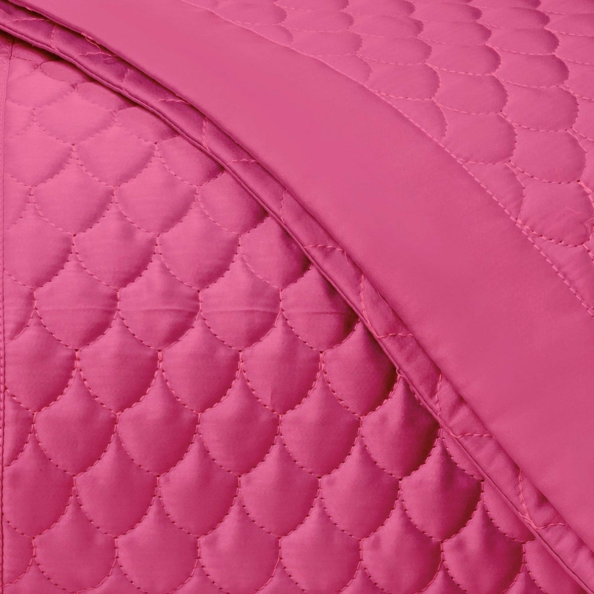 Home Treasures Raindrop Quilted Bedding Swatch Bright Pink Fine Linens