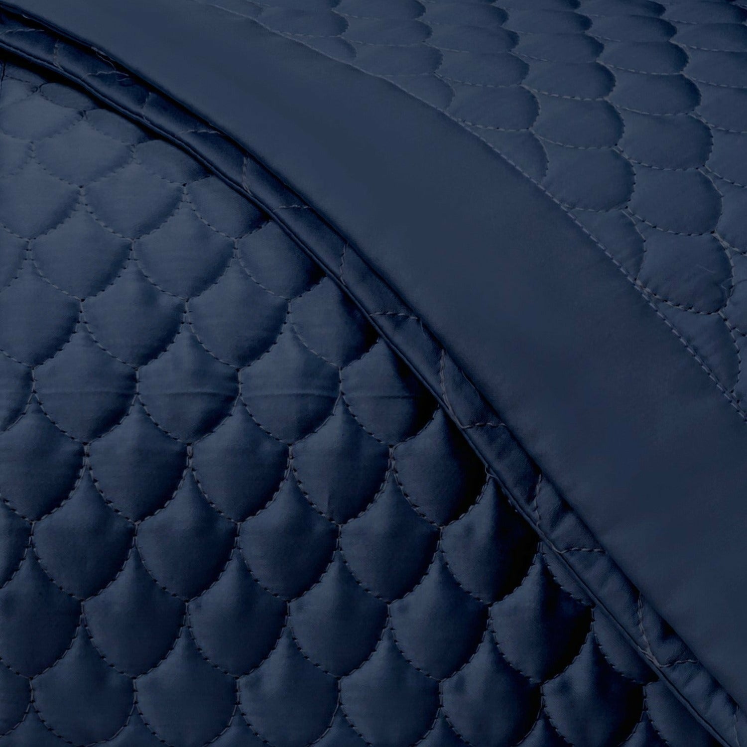 Home Treasures Raindrop Quilted Bedding Navy Blue Fine Linens