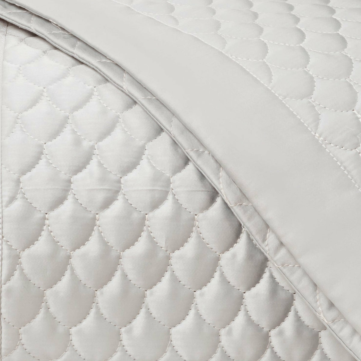 Home Treasures Raindrop Quilted Bedding Swatch Oyster Fine Linens