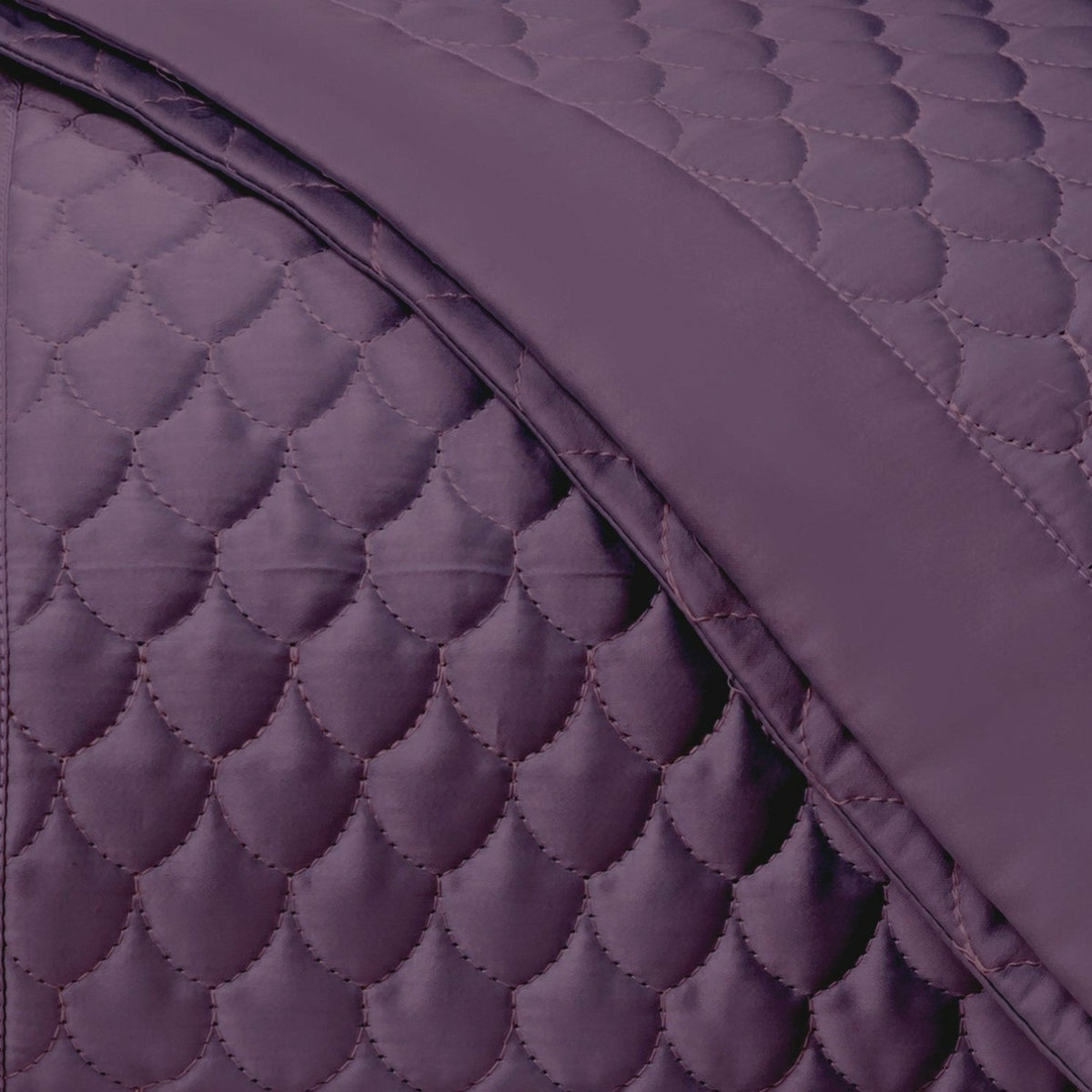 Home Treasures Raindrop Quilted Bedding Swatch Purple Fine Linens