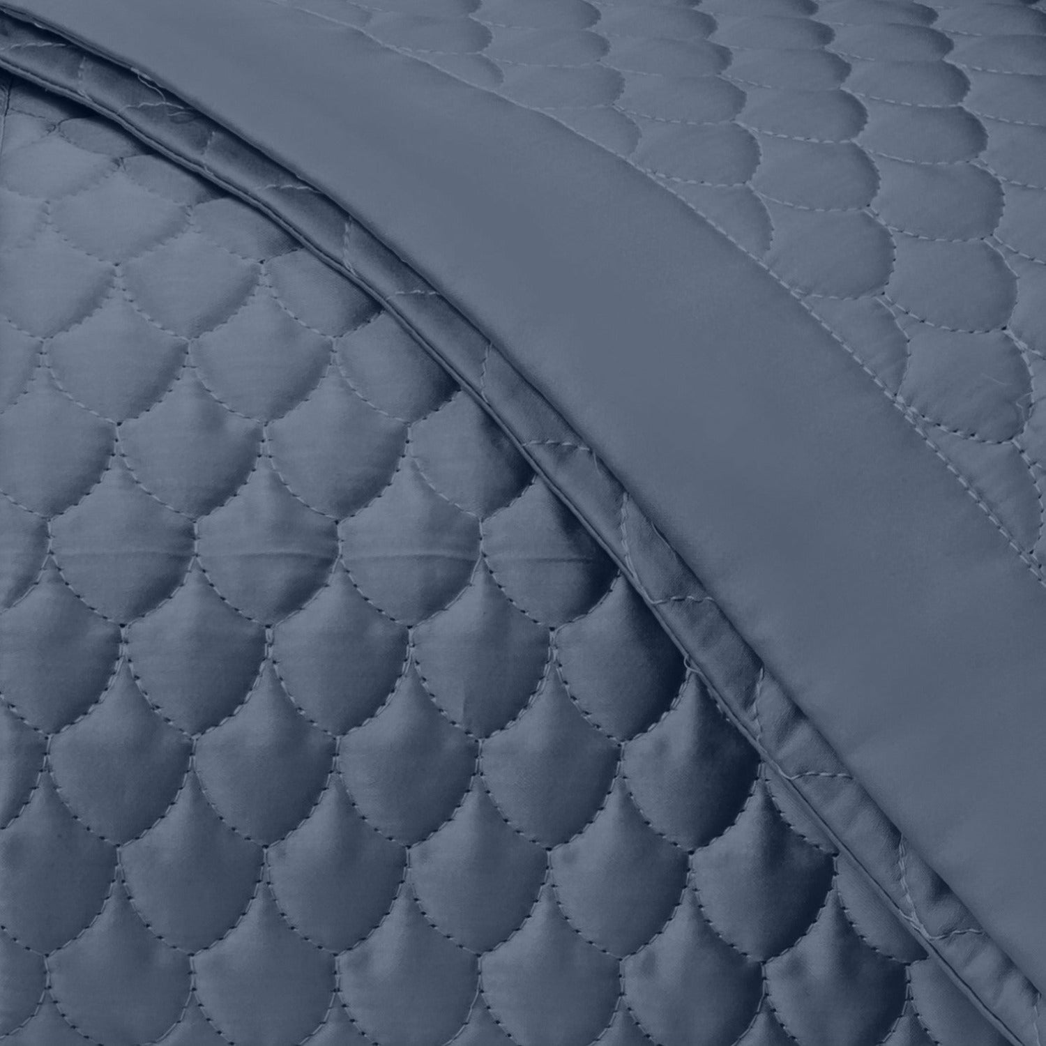 Home Treasures Raindrop Quilted Bedding Stone Blue Fine Linens