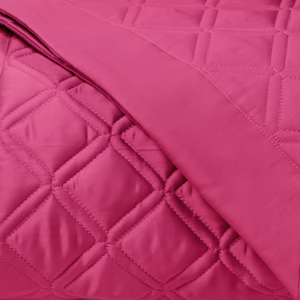 Home Treasures Renaissance Quilted Bedding Swatch Bright Pink Fine Linens