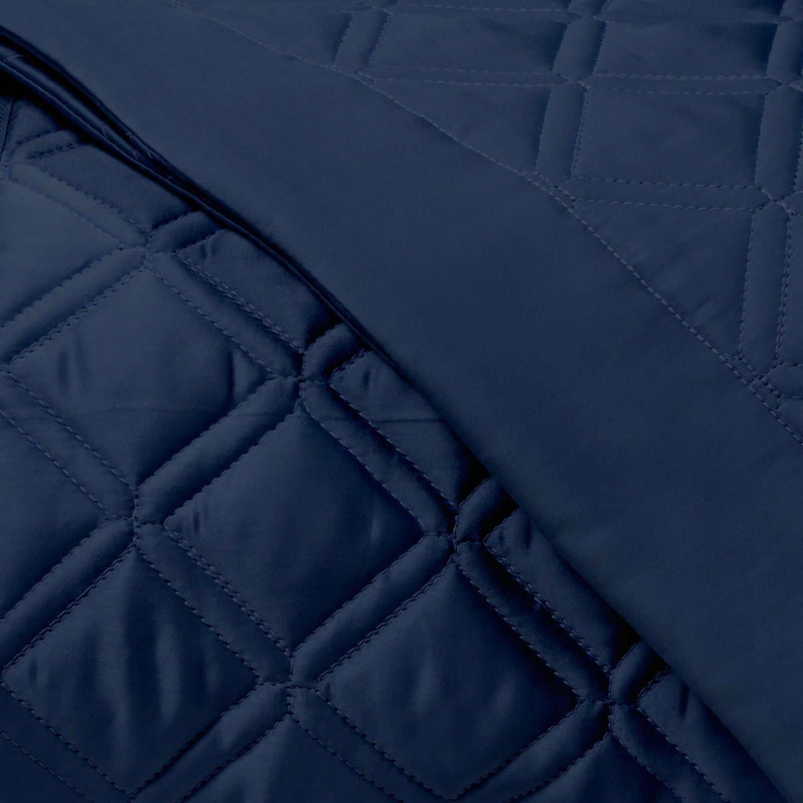 Home Treasures Renaissance Quilted Bedding Navy Blue Fine Linens