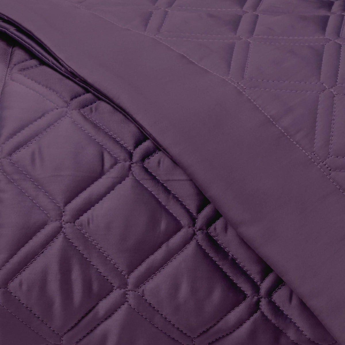 Home Treasures Renaissance Quilted Bedding Swatch Purple Fine Linens