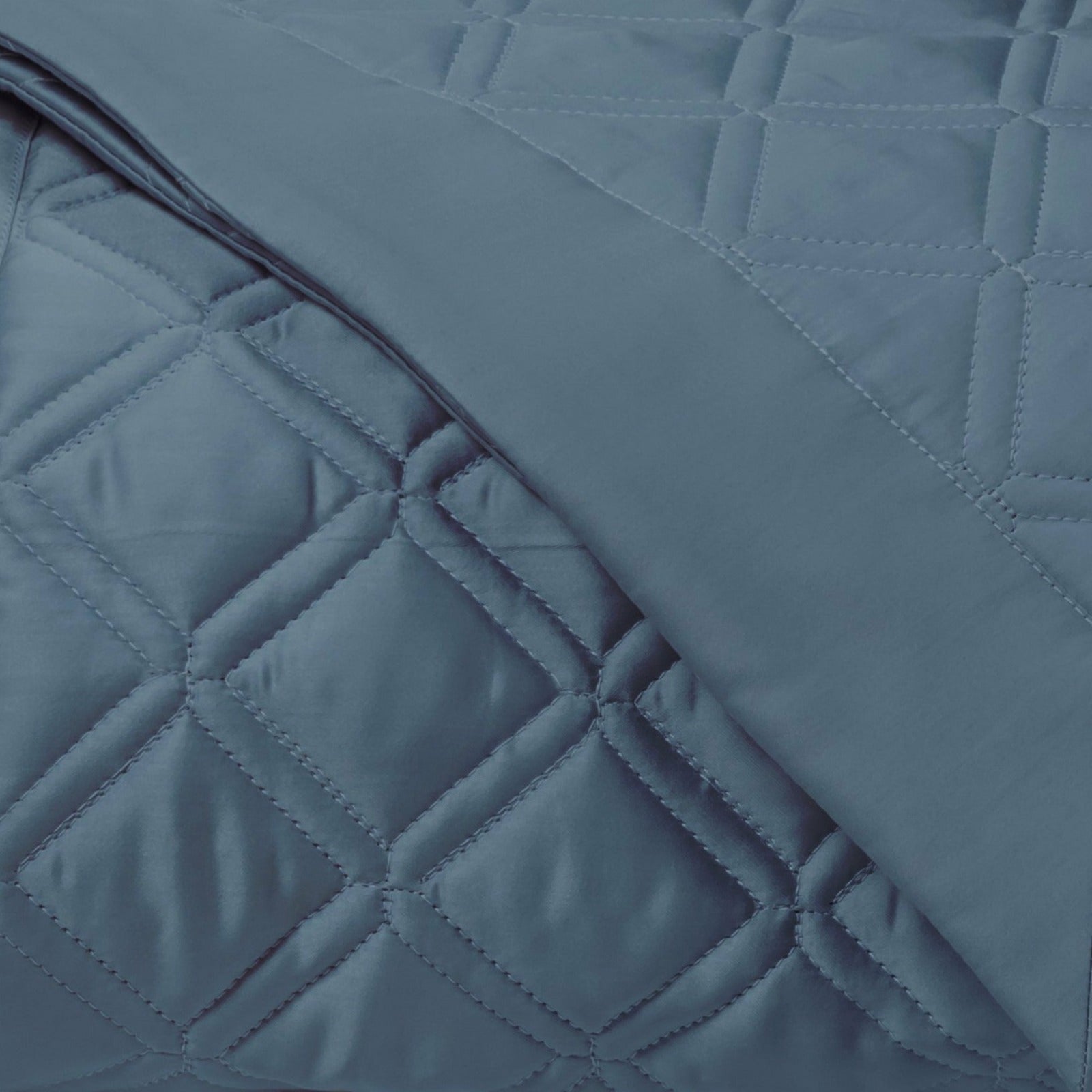 Home Treasures Renaissance Quilted Bedding Slate Blue Fine Linens