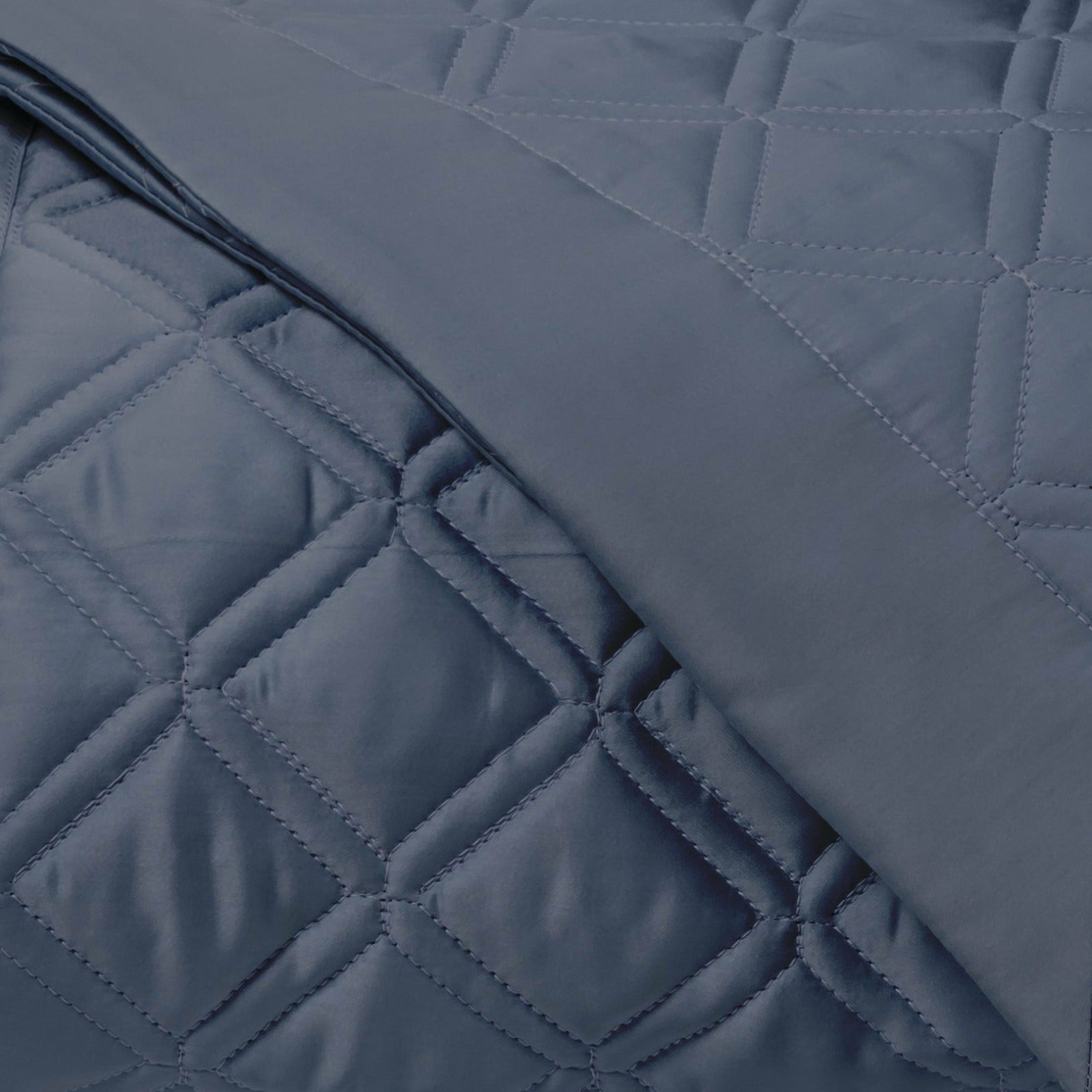 Home Treasures Renaissance Quilted Bedding Stone Blue Fine Linens