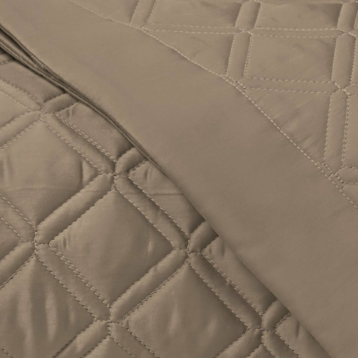 Home Treasures Renaissance Quilted Bedding Swatch Taupe Fine Linens