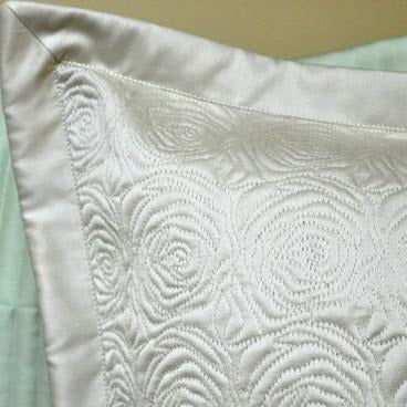Home Treasures Roses Quilted Bedding Detail Fine Linens