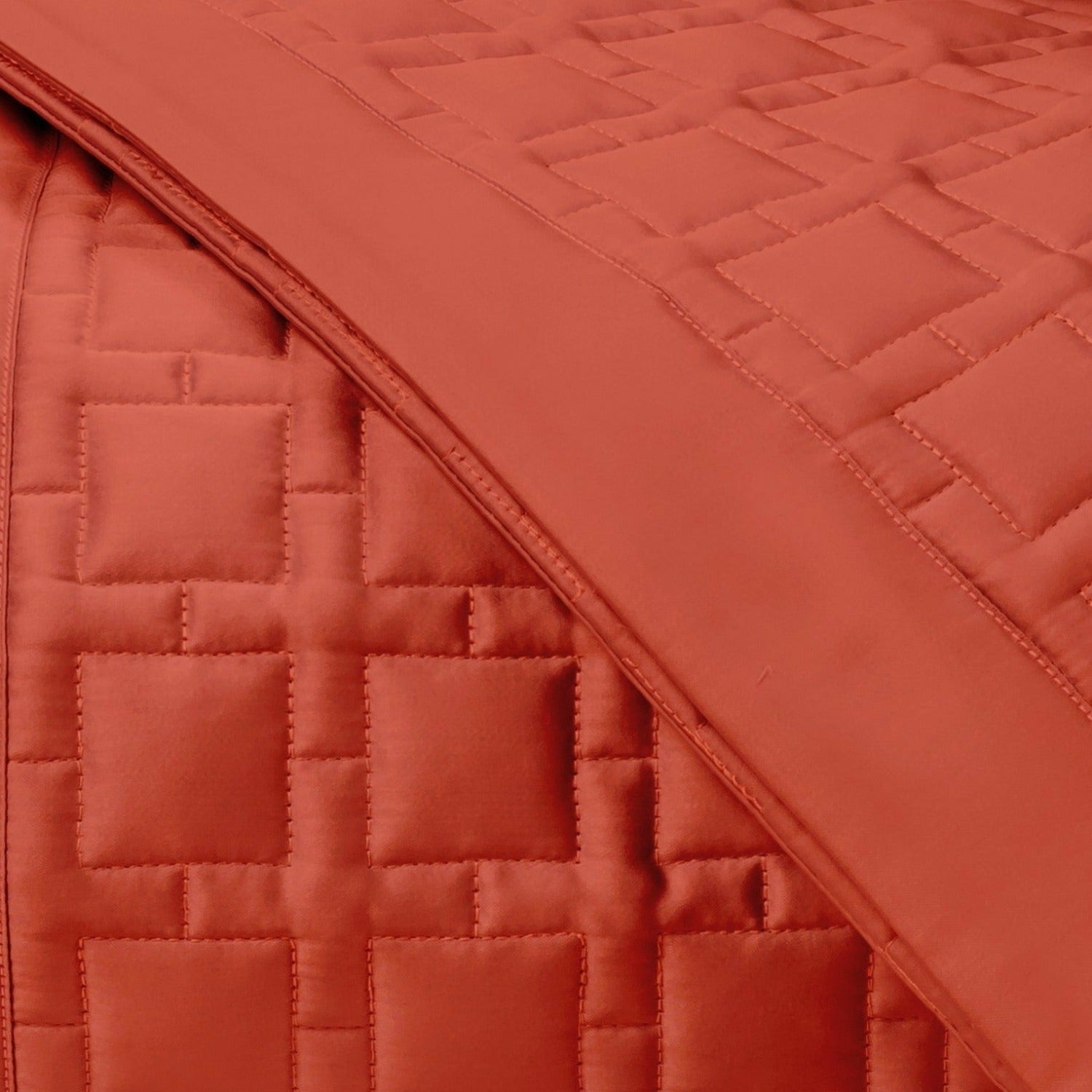 Home Treasures Square Pattern Quilted Bedding Lobster Fine Linens