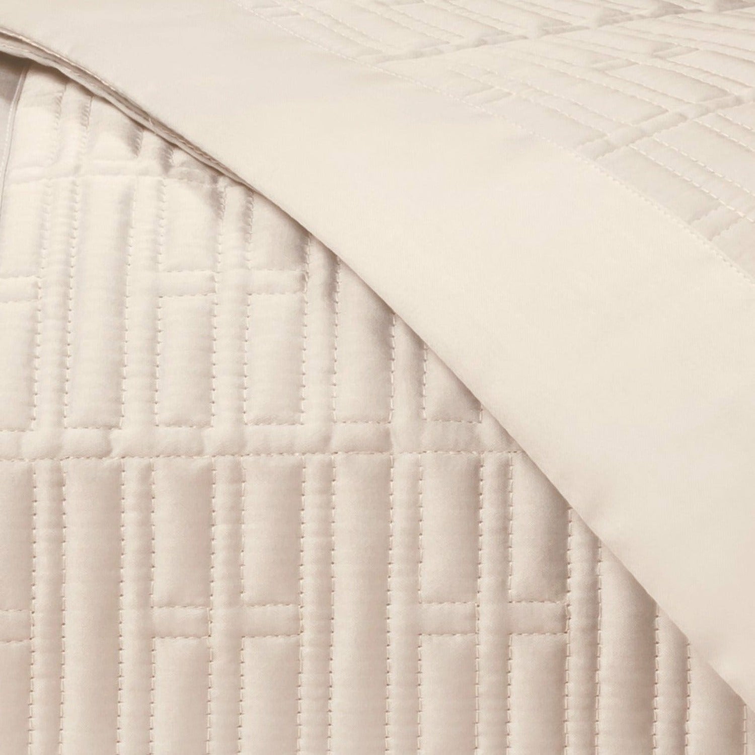 Home Treasures Sydney Pattern Quilted Bedding Ecru Fine Linens