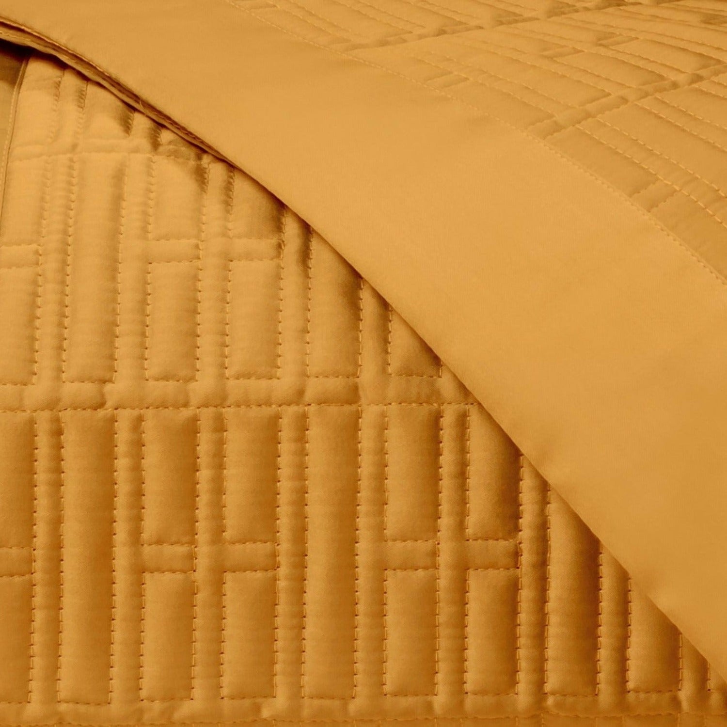 Home Treasures Sydney Pattern Quilted Bedding Marigold Fine Linens