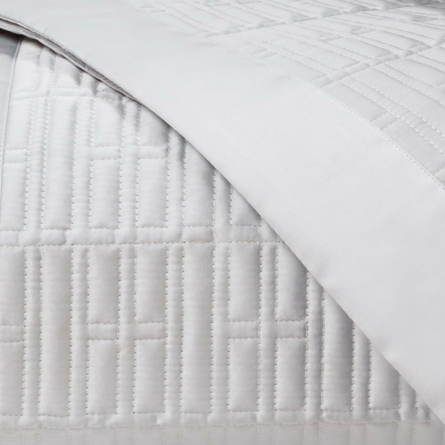 Home Treasures Sydney Pattern Quilted Bedding Pebble Fine Linens