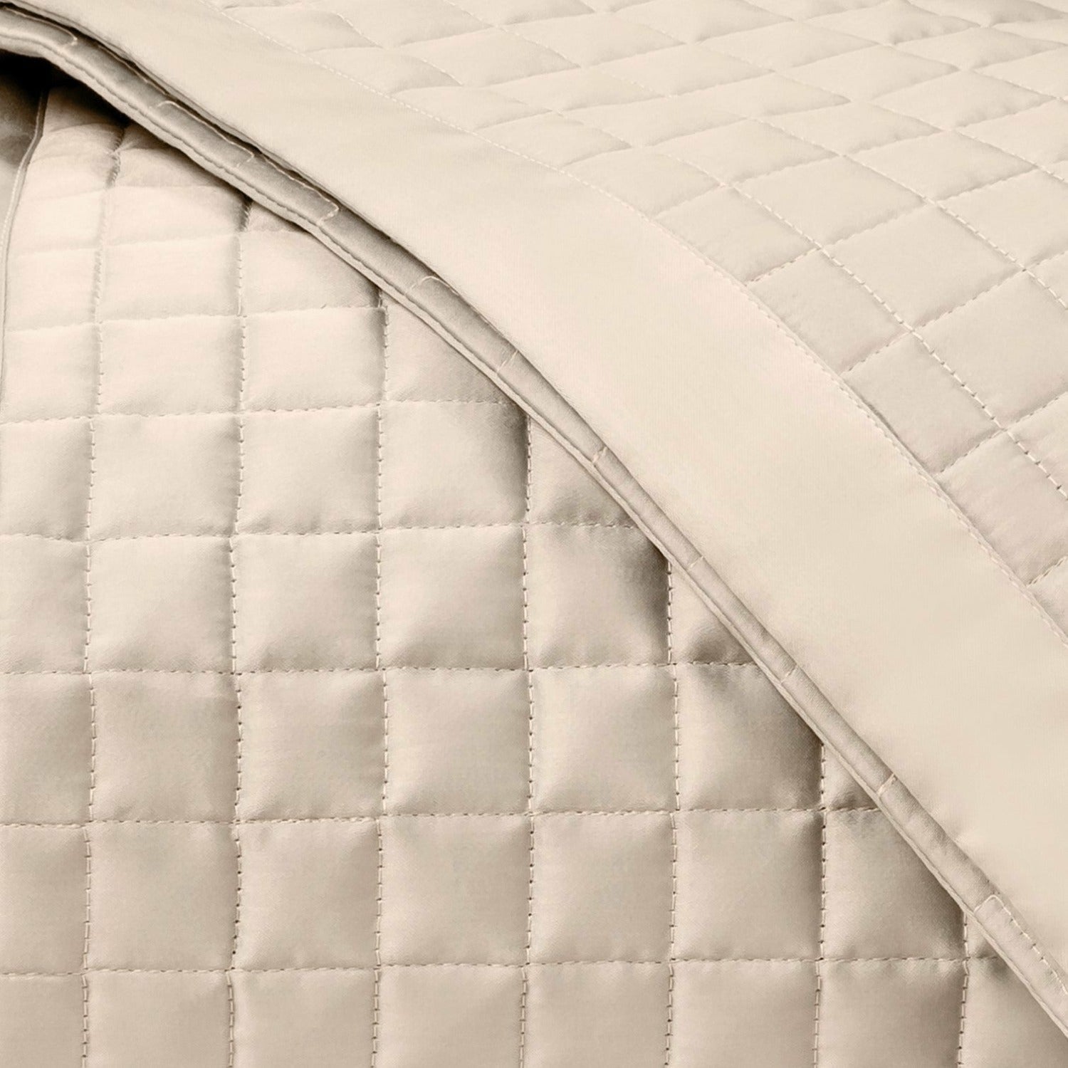 Home Treasures Time Square Pattern Quilted Bedding Caramel Fine Linens