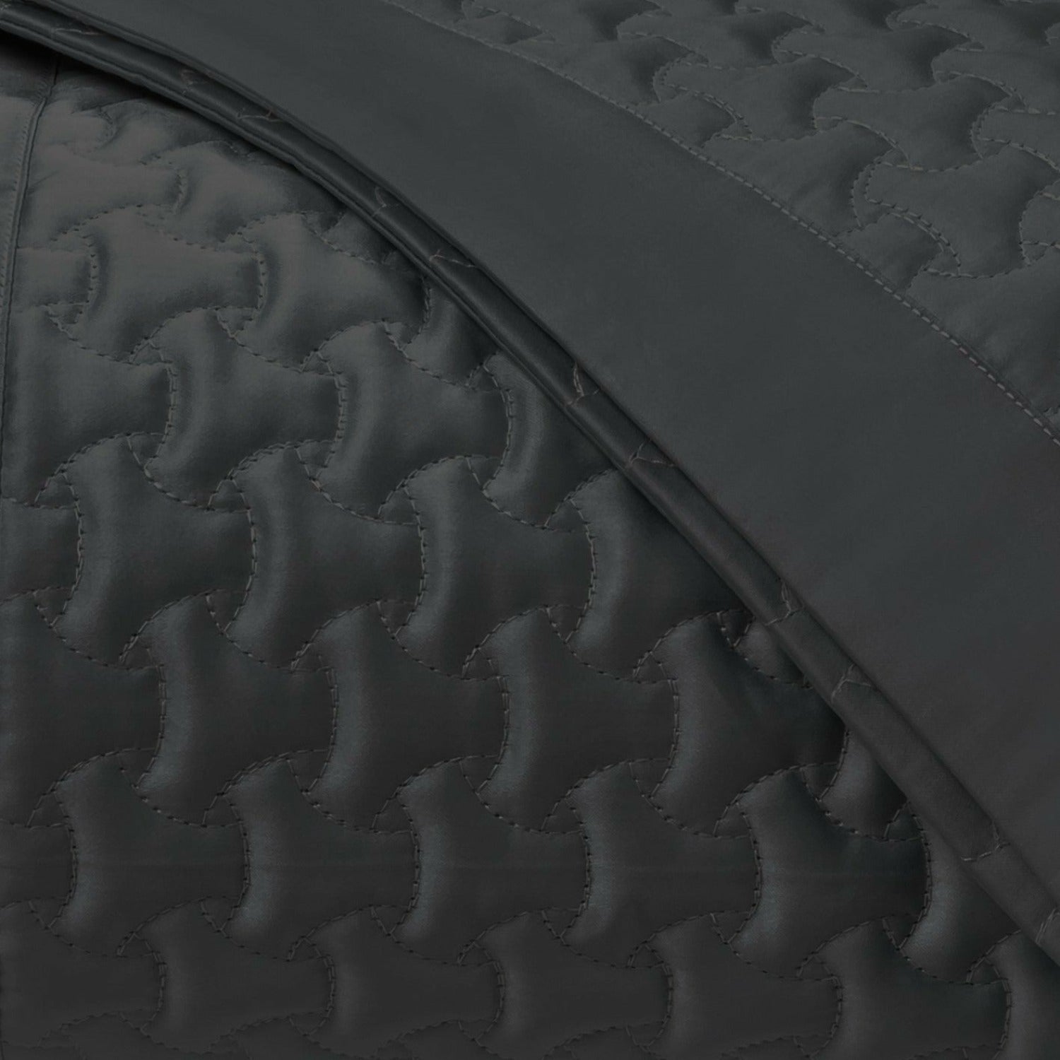 Home Treasures Trinity Quilted Bedding Black Fine Linens