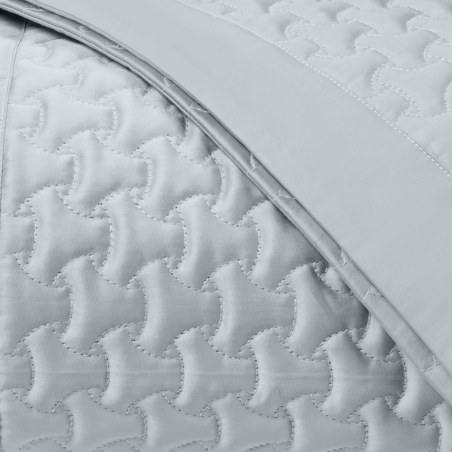 Home Treasures Trinity Quilted Bedding Blue/Gray Fine Linens