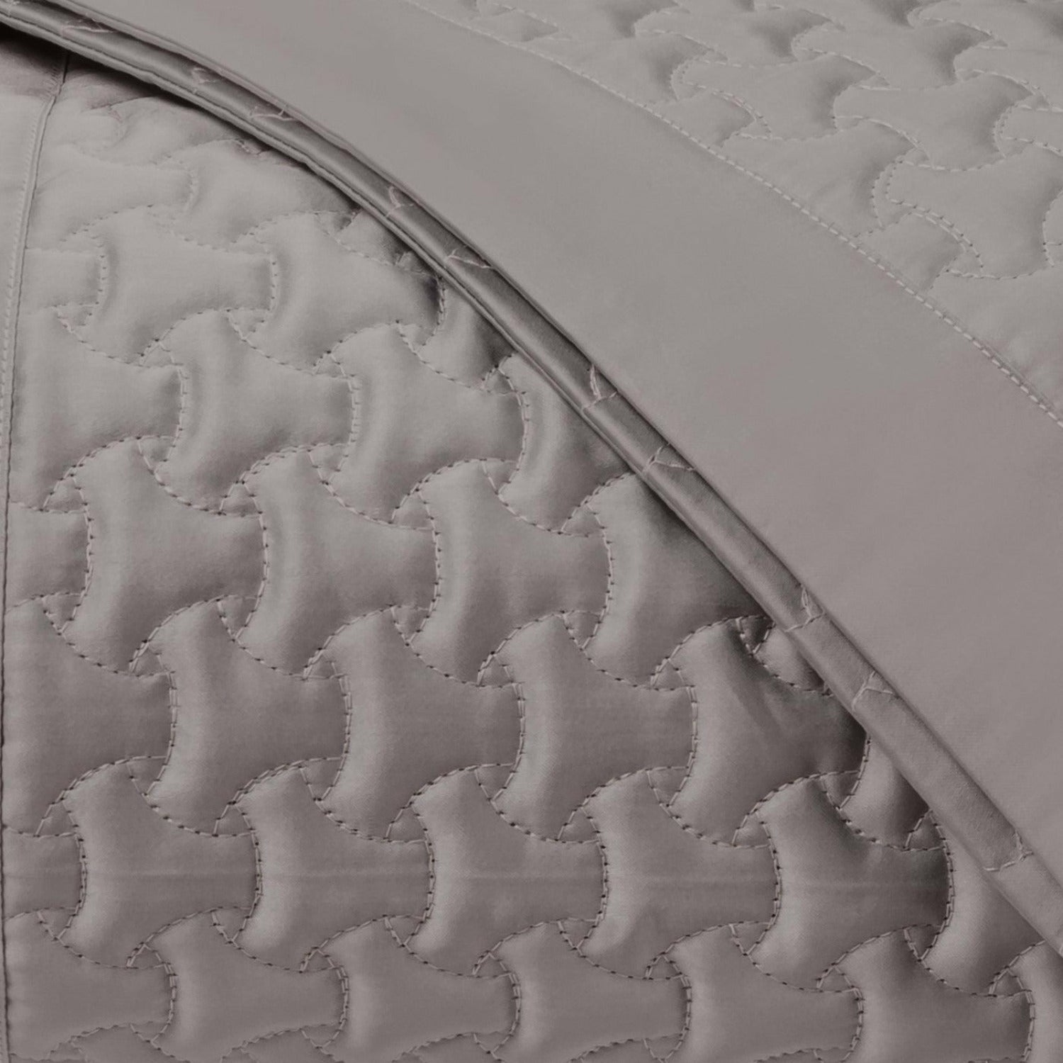 Home Treasures Trinity Quilted Bedding Chrome Fine Linens