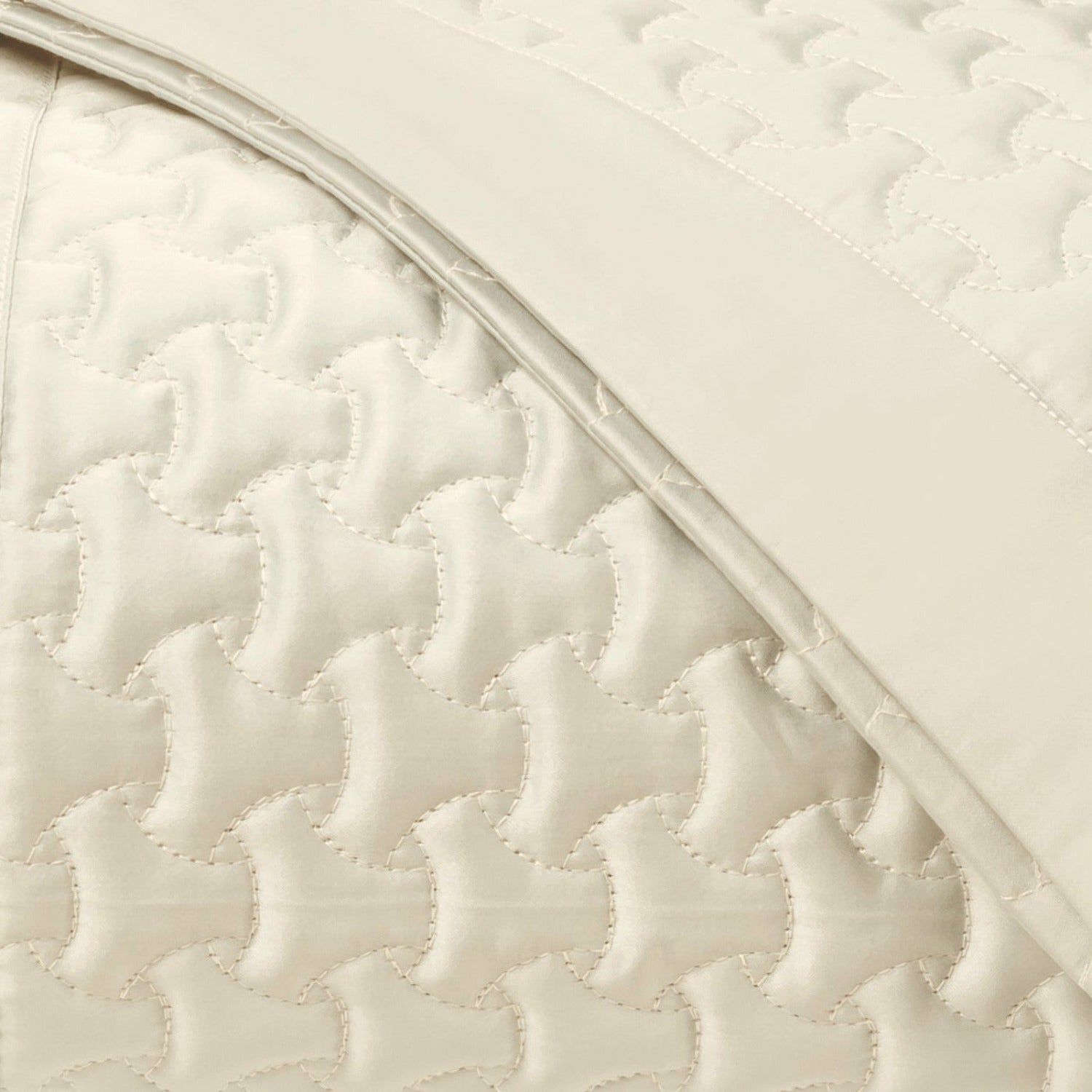 Home Treasures Trinity Quilted Bedding Ivory Fine Linens